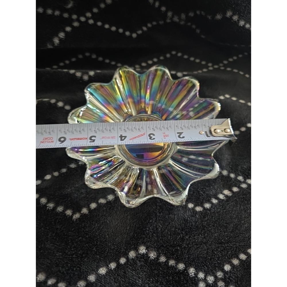 Vintage Federal Glass Company Iridescent Celestial 6" Bowls – Set of 2 - Picture 7 of 8